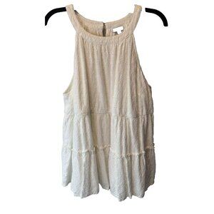 Torrid White Eyelet Sleeveless Tiered Womens Top 2X Cottagecore Fairy Coastal